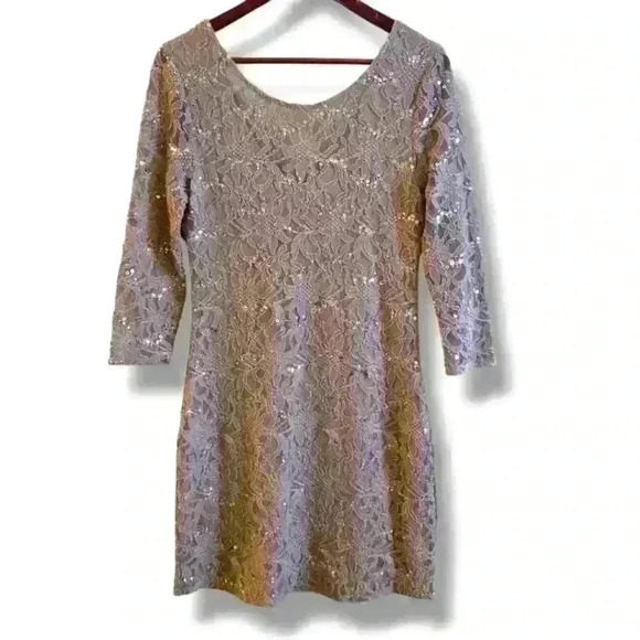 CHELSEA &VIOLET Sequins/lace Dress|size Medium  #053 - Picture 1 of 6